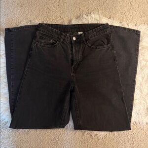H&M Black Denim Baggy Jeans Size 6